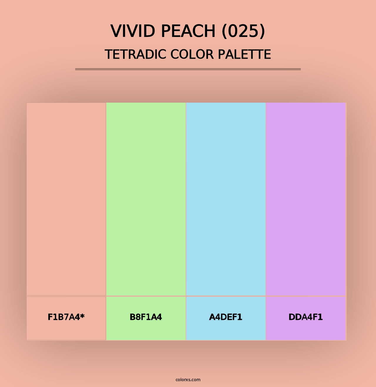 Vivid Peach (025) - Tetradic Color Palette