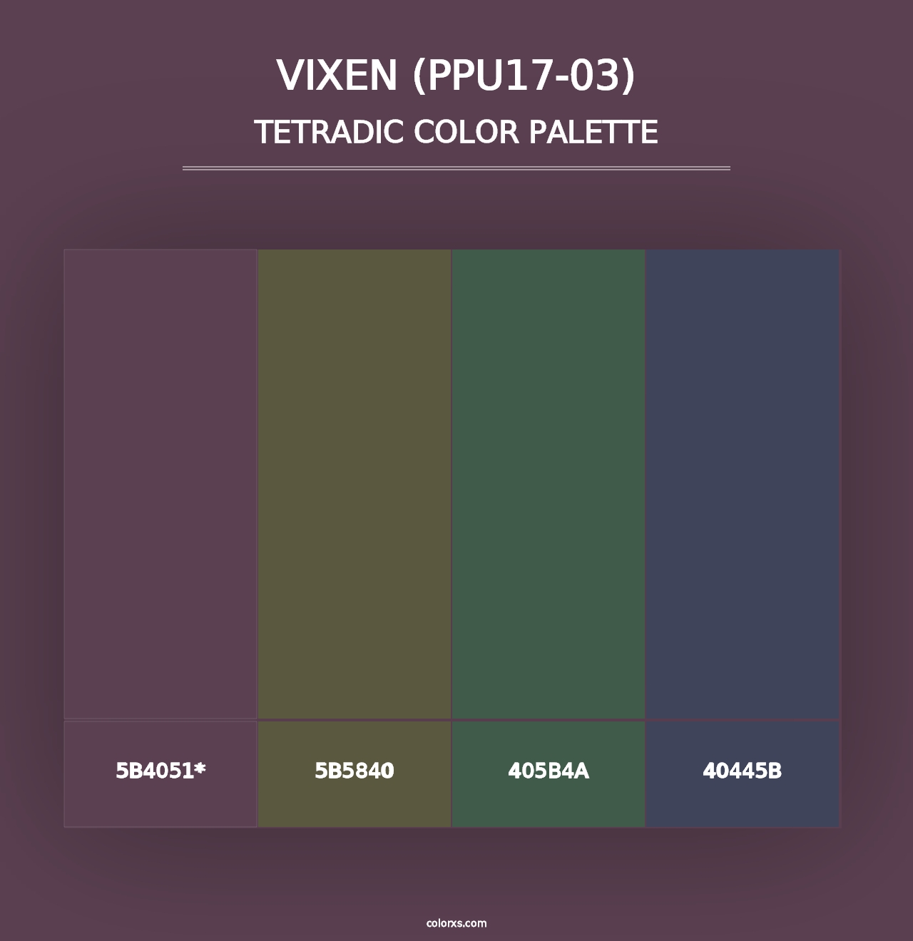 Vixen (PPU17-03) - Tetradic Color Palette