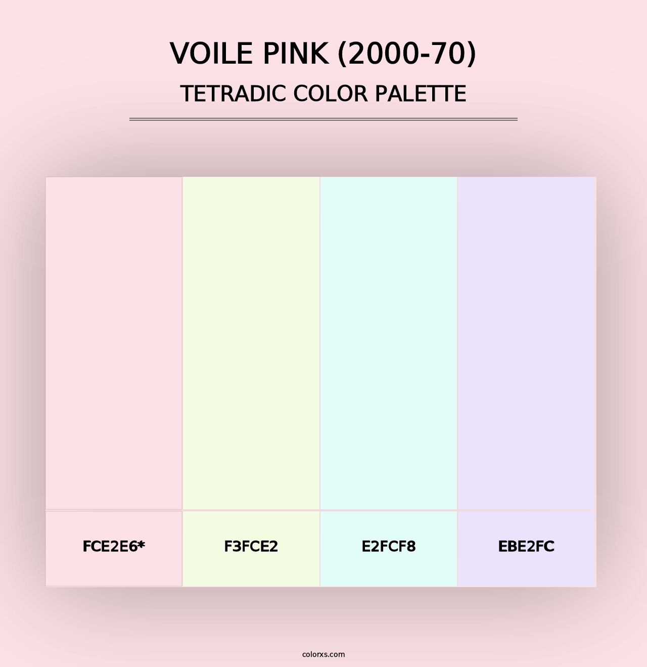 Voile Pink (2000-70) - Tetradic Color Palette