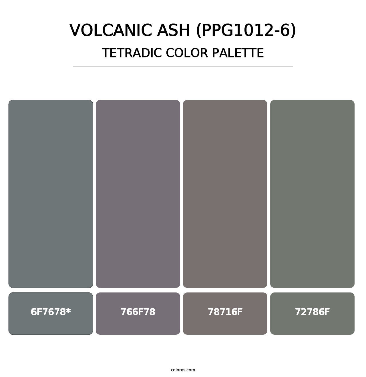 Volcanic Ash (PPG1012-6) - Tetradic Color Palette