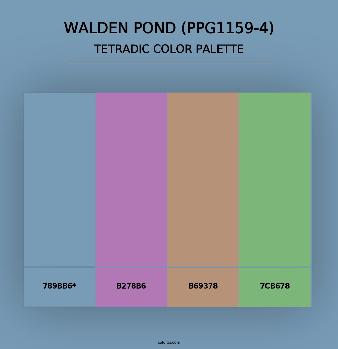 Walden Pond (PPG1159-4) - Tetradic Color Palette