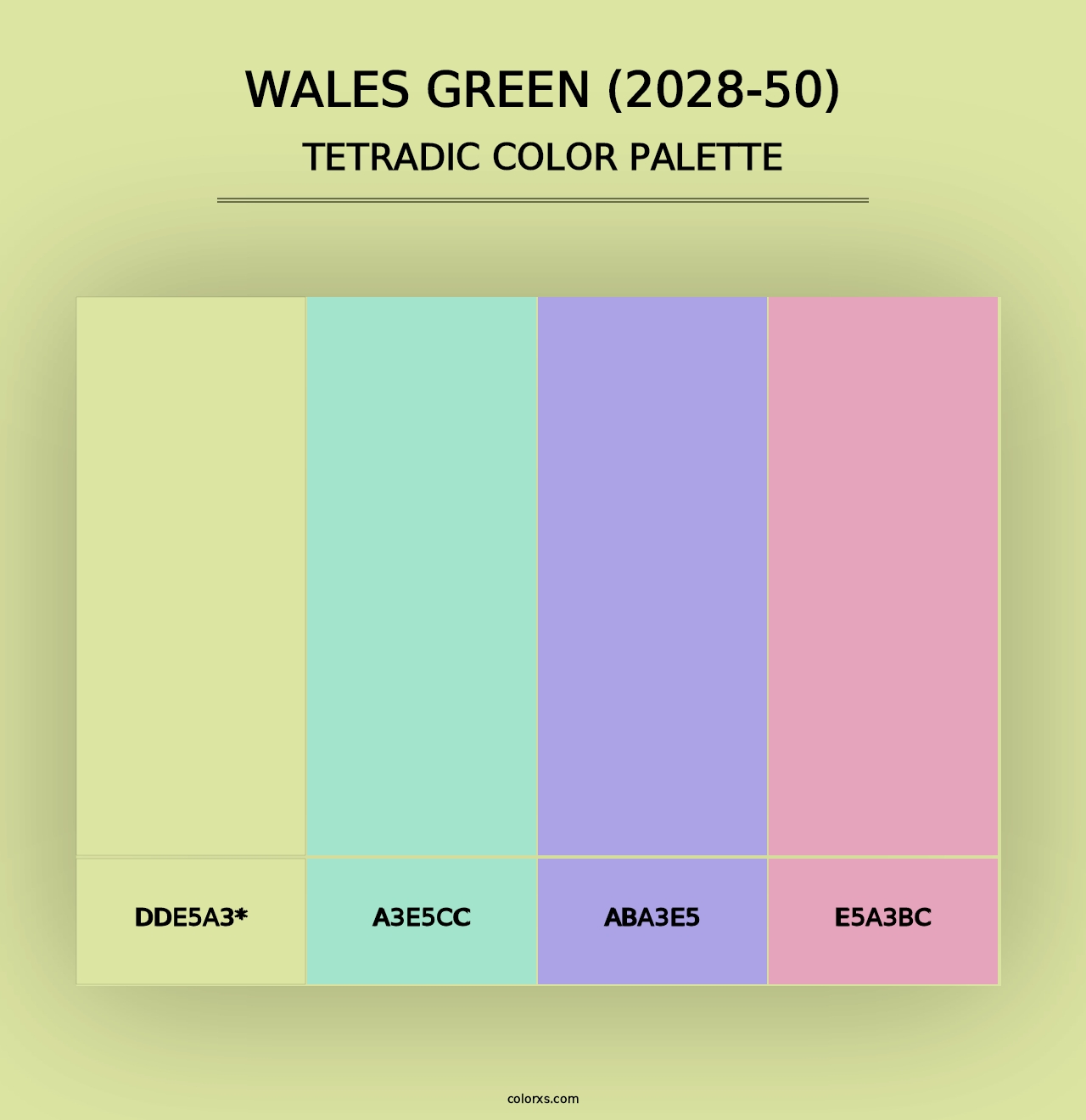 Wales Green (2028-50) - Tetradic Color Palette