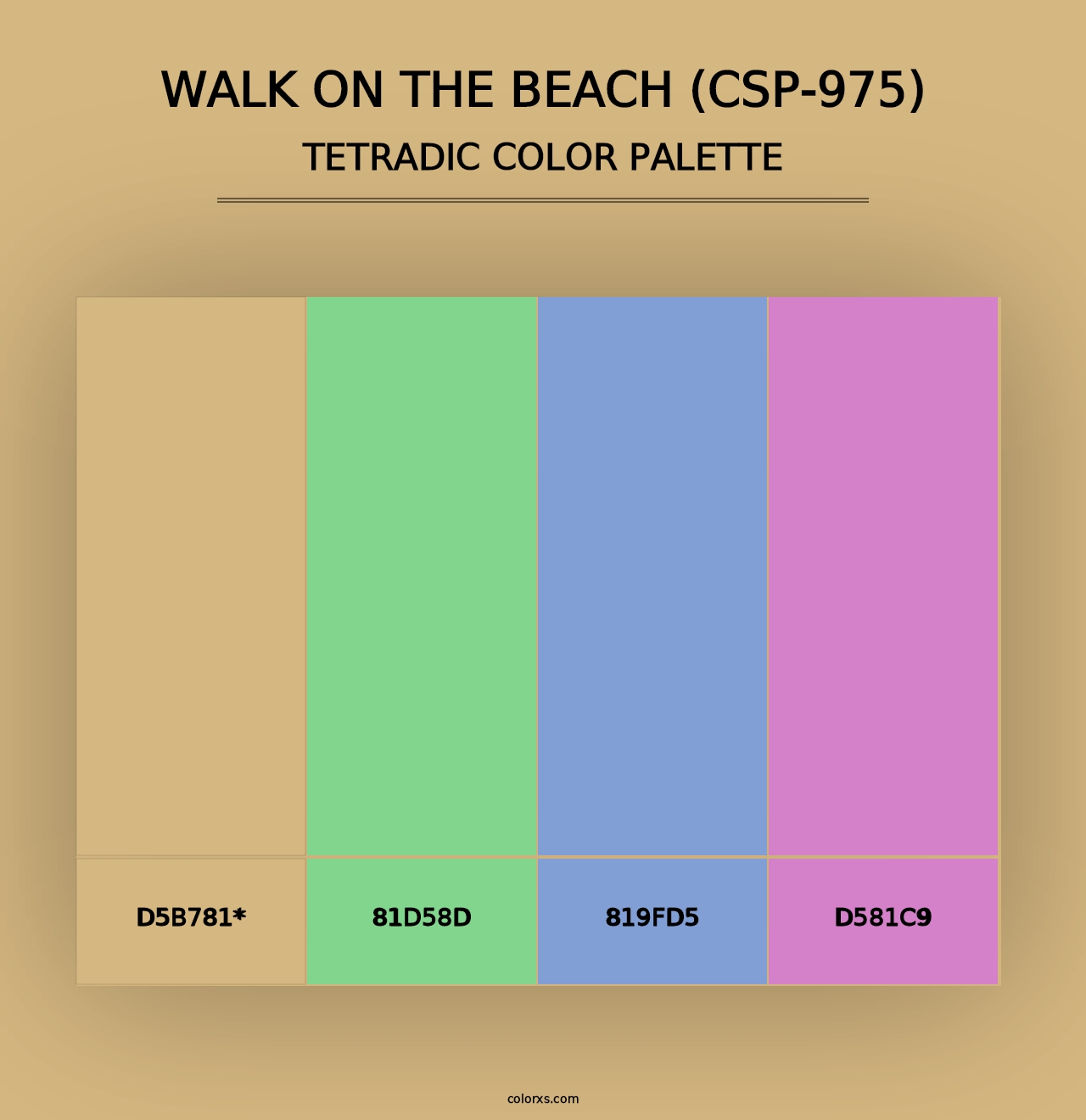 Walk on the Beach (CSP-975) - Tetradic Color Palette