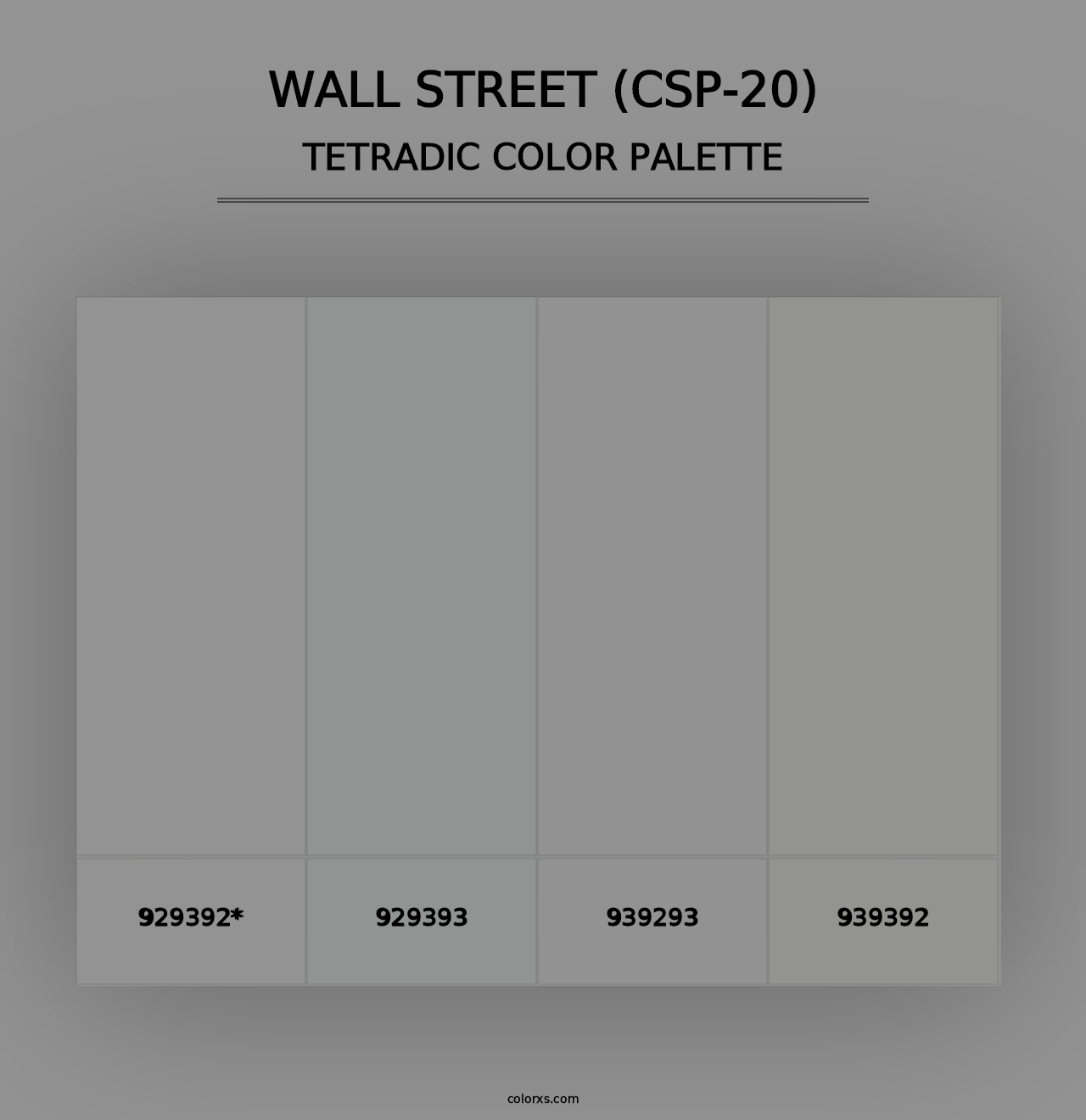 Wall Street (CSP-20) - Tetradic Color Palette