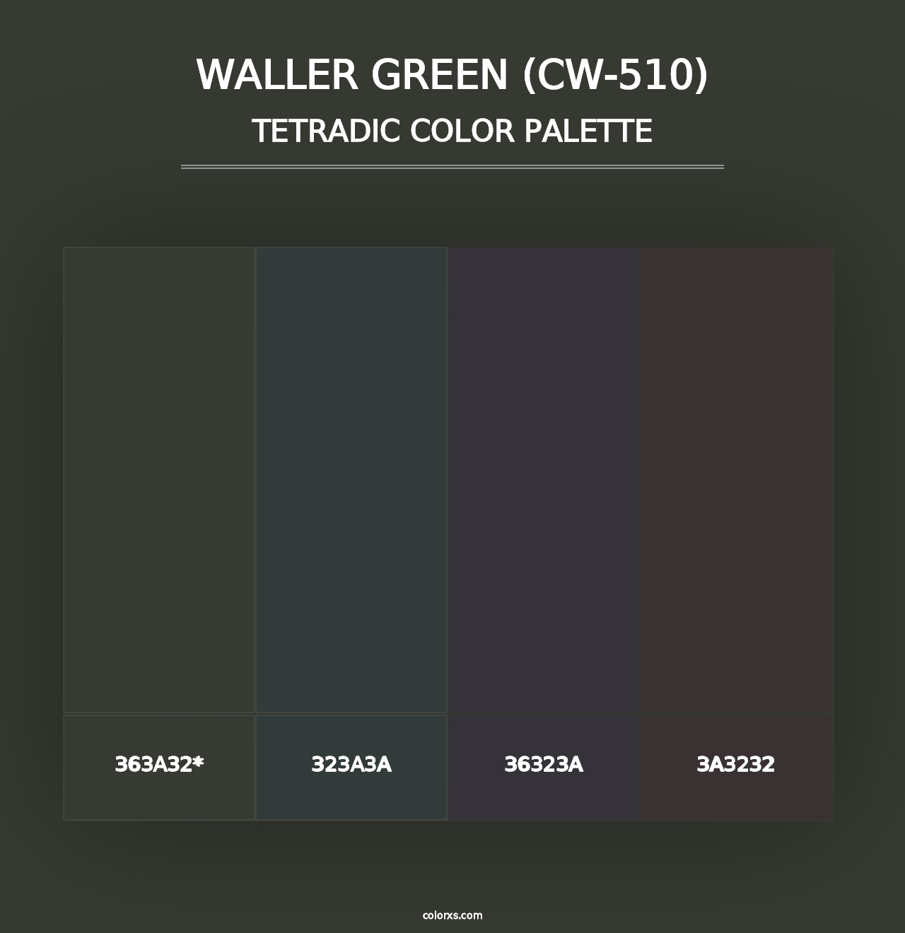 Waller Green (CW-510) - Tetradic Color Palette