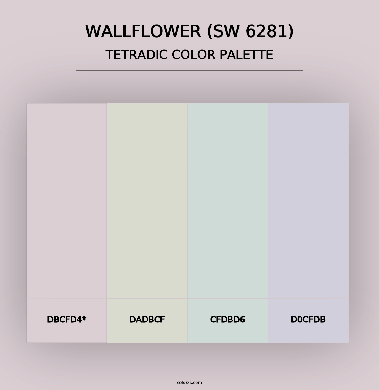 Wallflower (SW 6281) - Tetradic Color Palette