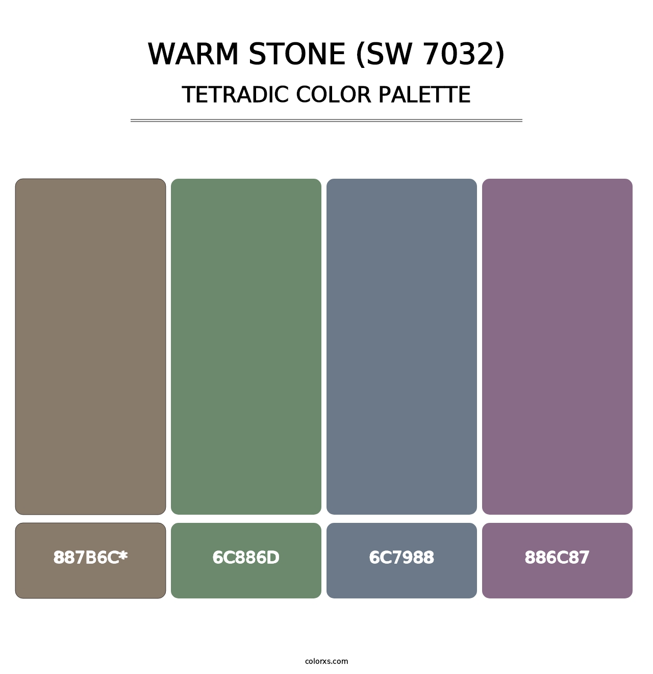 Warm Stone (SW 7032) - Tetradic Color Palette