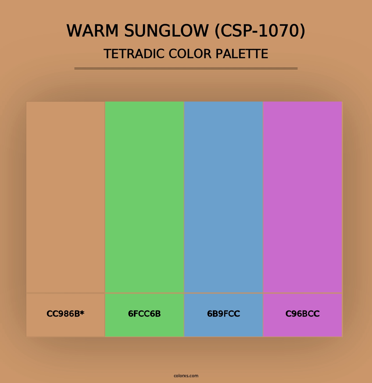 Warm Sunglow (CSP-1070) - Tetradic Color Palette