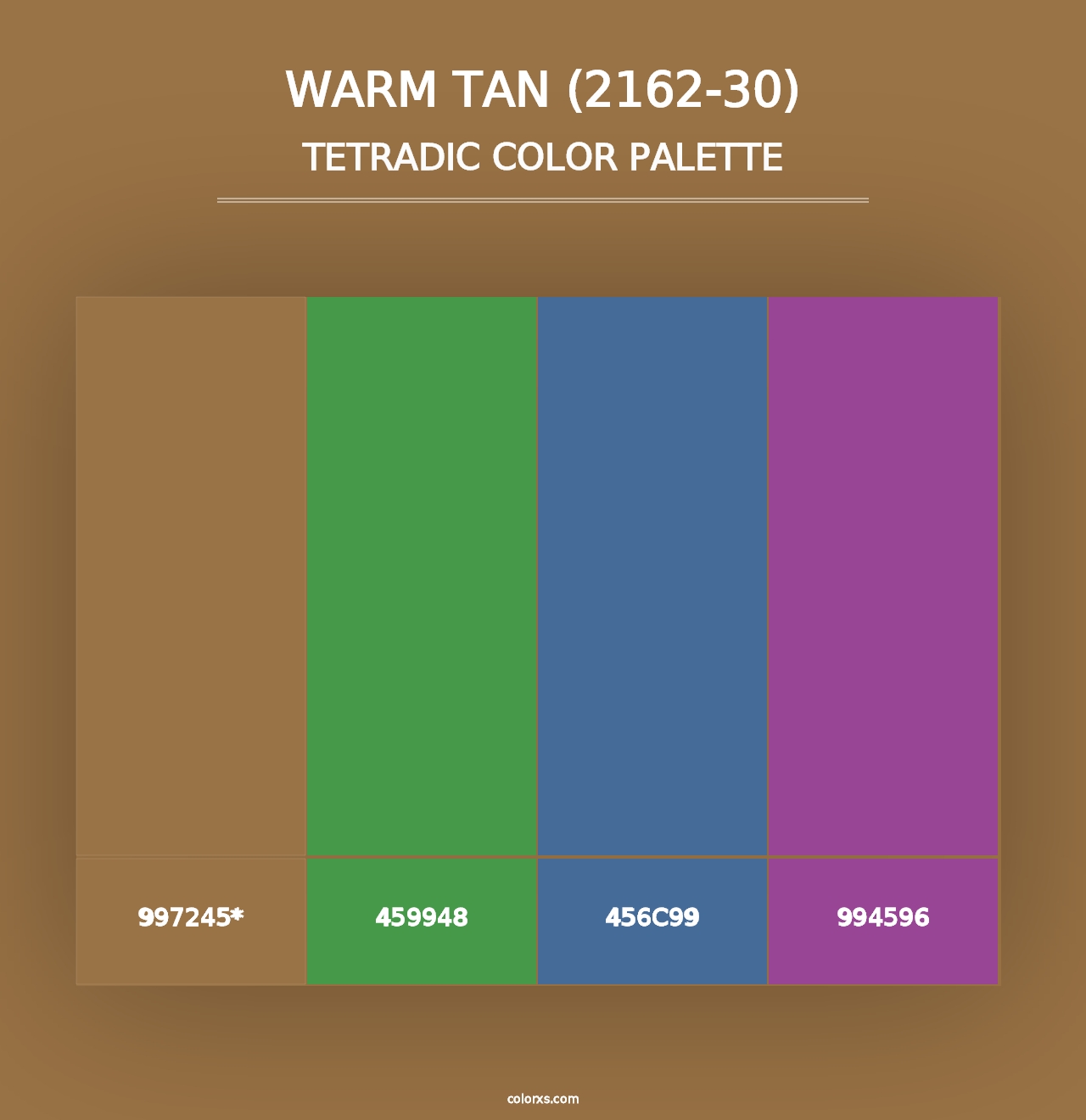 Warm Tan (2162-30) - Tetradic Color Palette