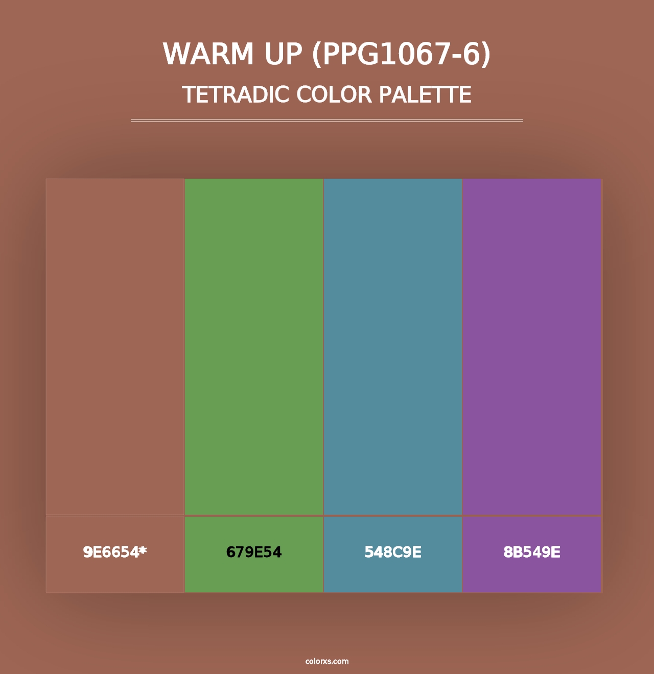 Warm Up (PPG1067-6) - Tetradic Color Palette