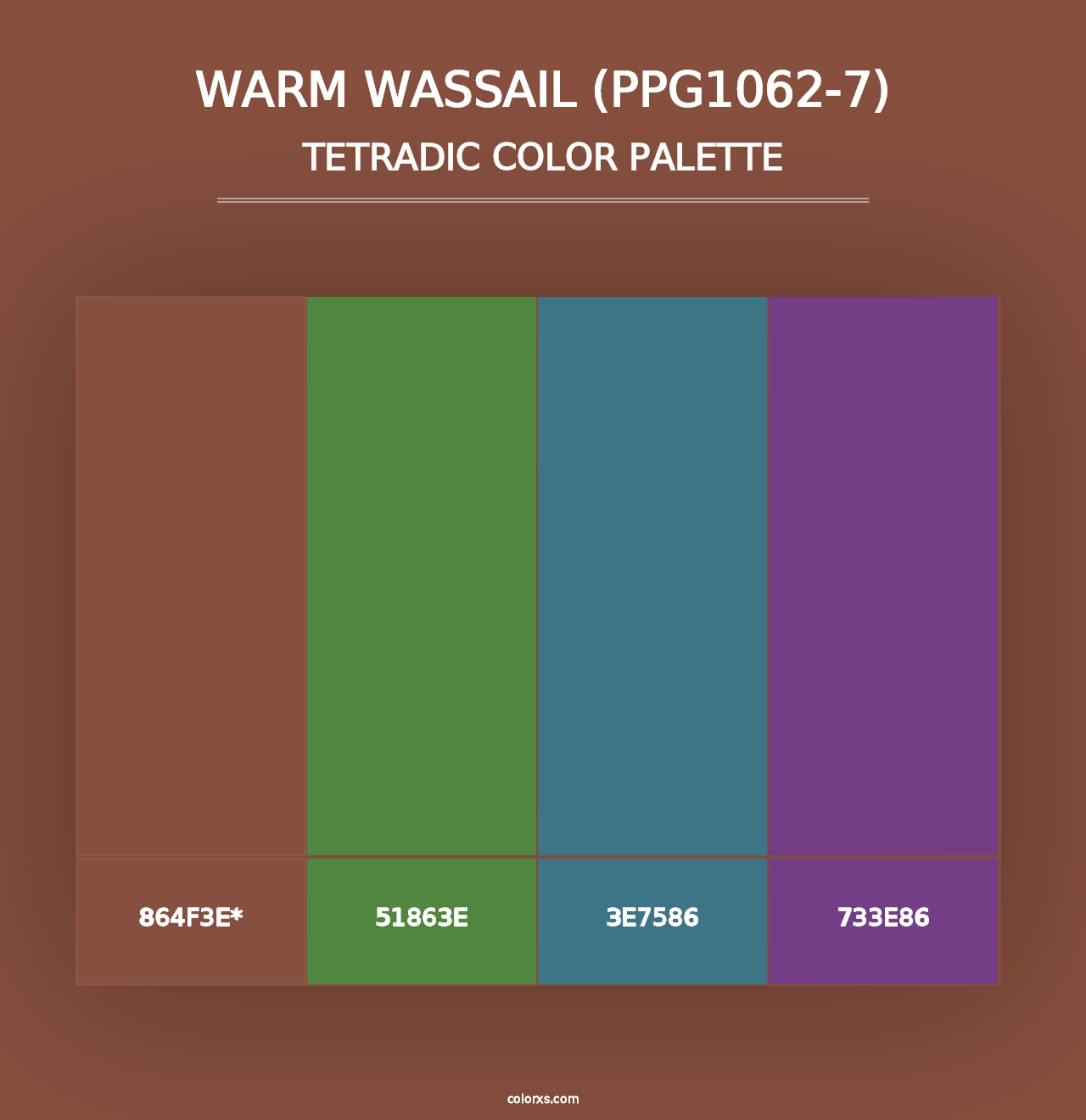 Warm Wassail (PPG1062-7) - Tetradic Color Palette