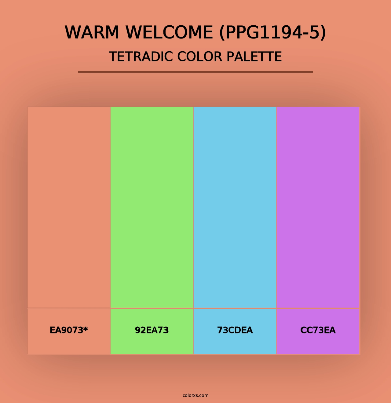 Warm Welcome (PPG1194-5) - Tetradic Color Palette