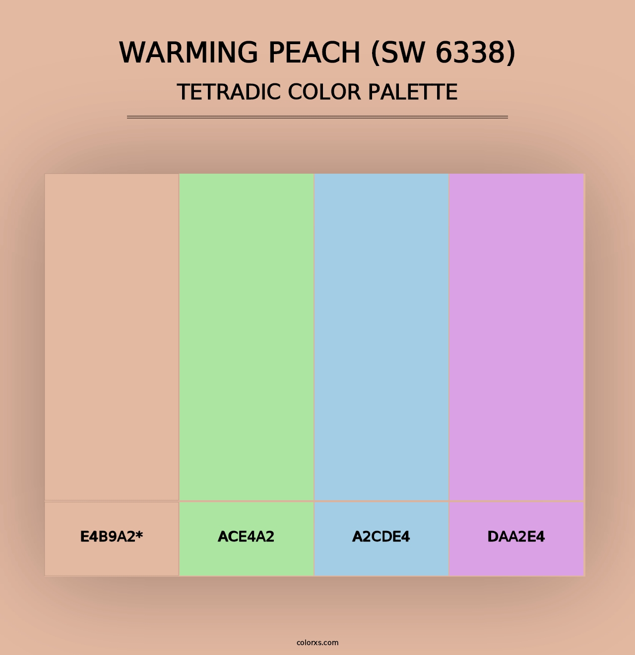 Warming Peach (SW 6338) - Tetradic Color Palette