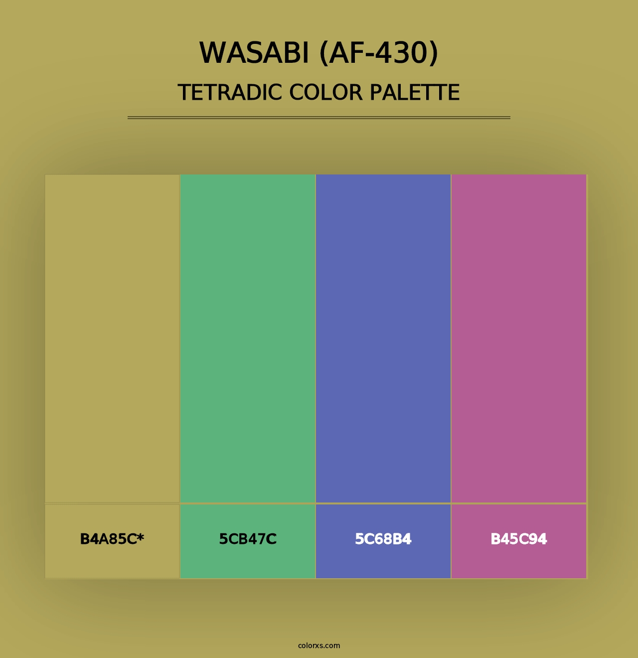 Wasabi (AF-430) - Tetradic Color Palette