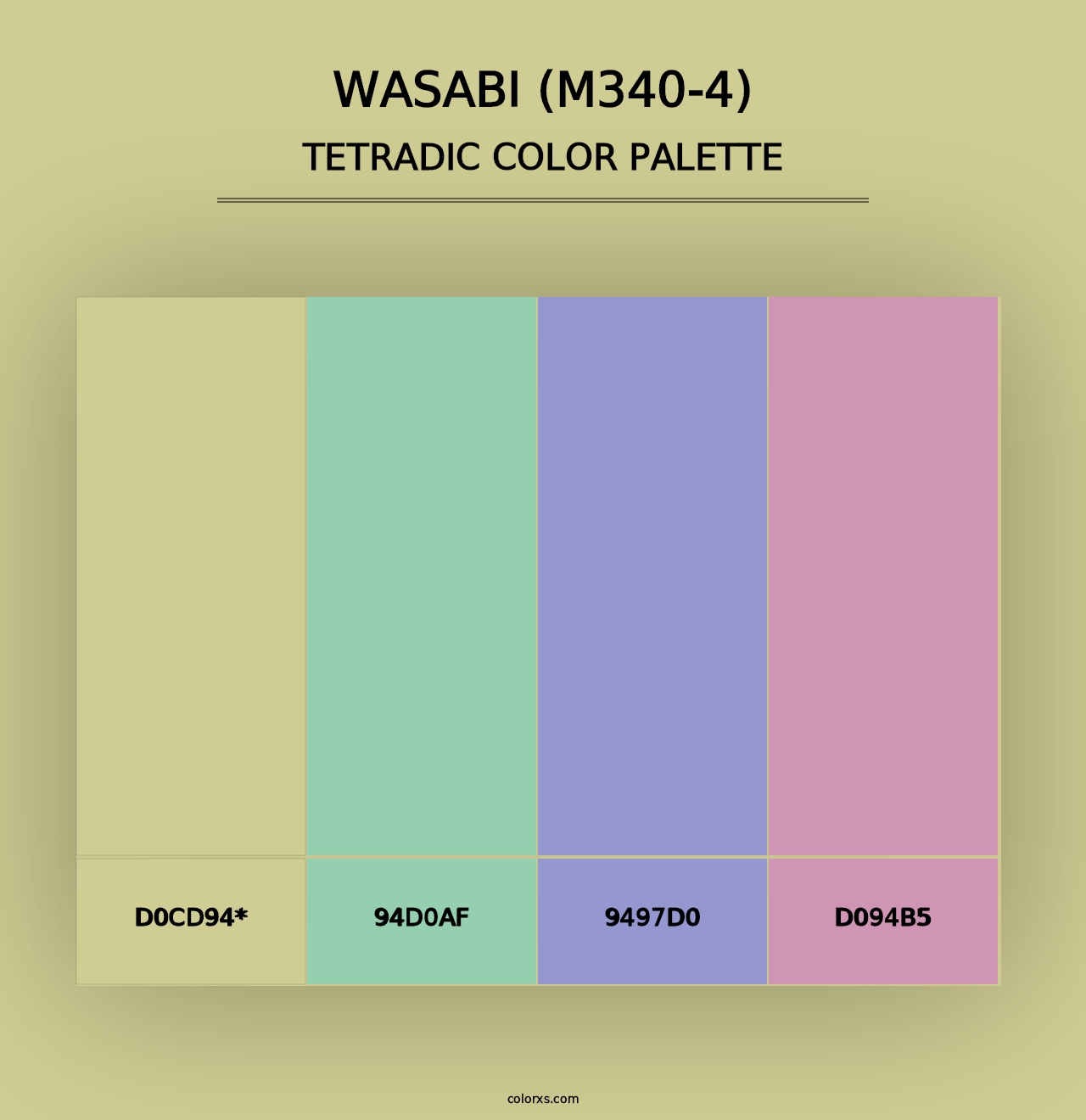 Wasabi (M340-4) - Tetradic Color Palette