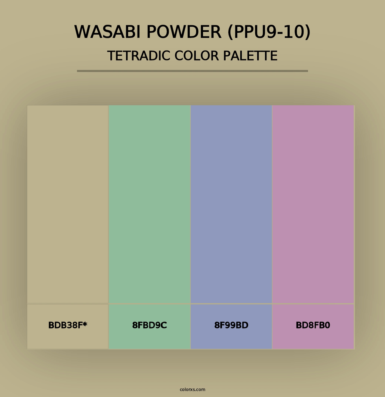 Wasabi Powder (PPU9-10) - Tetradic Color Palette