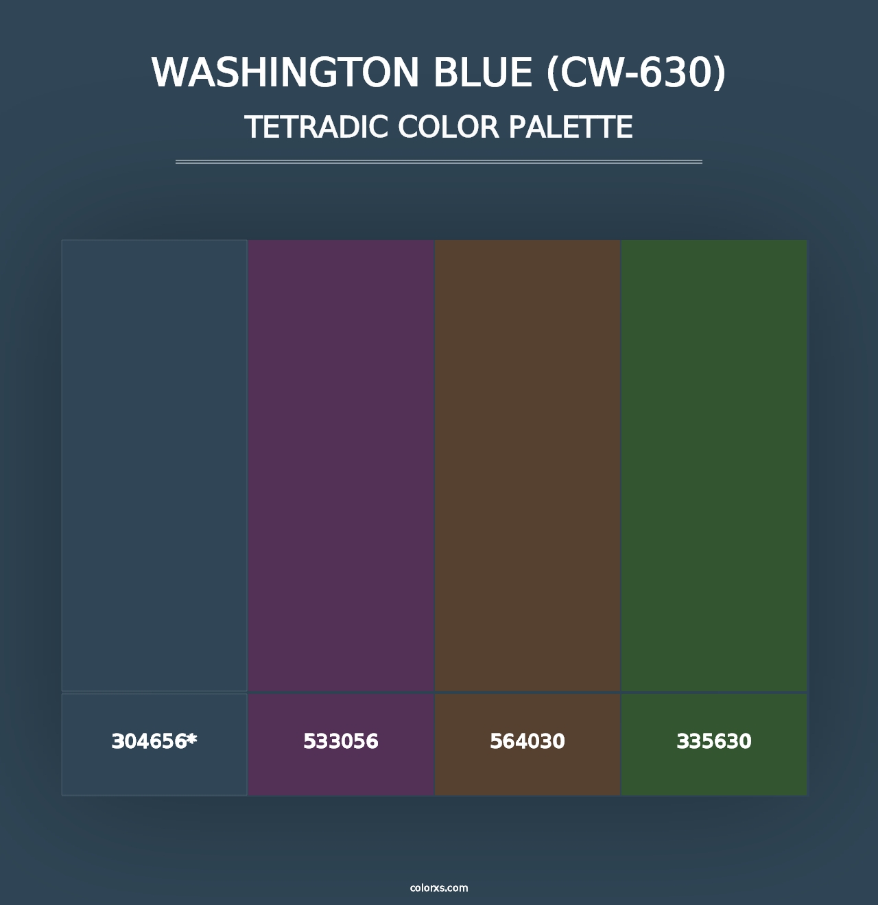 Washington Blue (CW-630) - Tetradic Color Palette