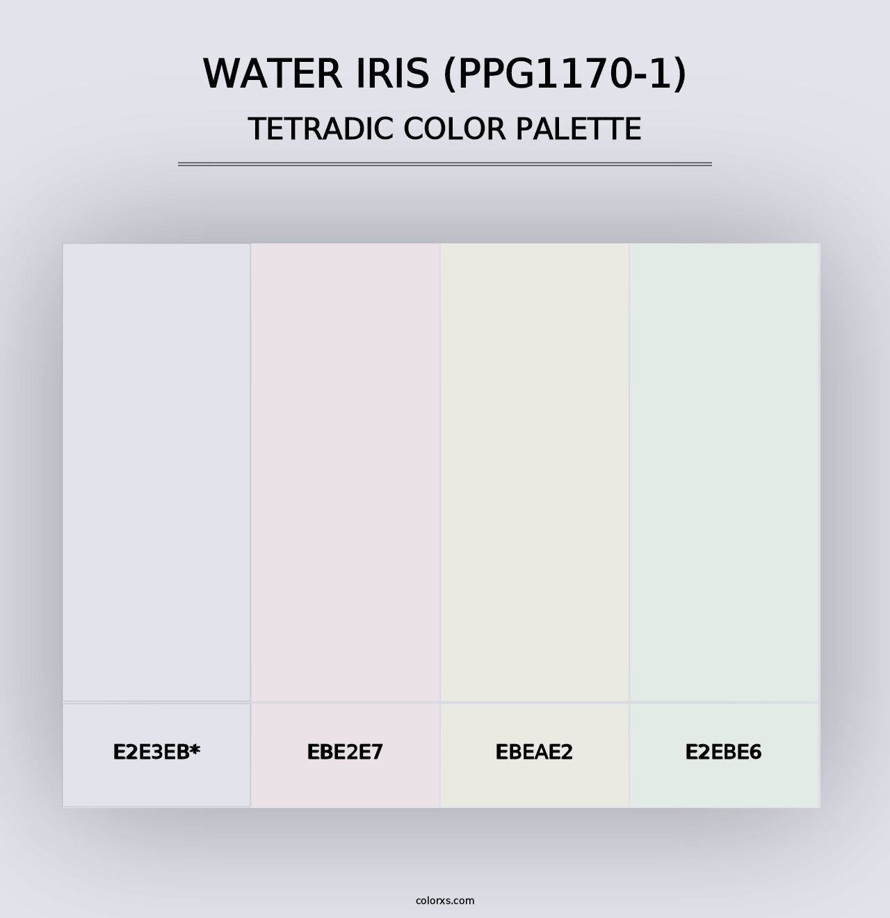 Water Iris (PPG1170-1) - Tetradic Color Palette