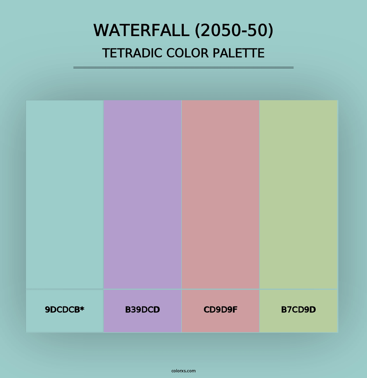 Waterfall (2050-50) - Tetradic Color Palette