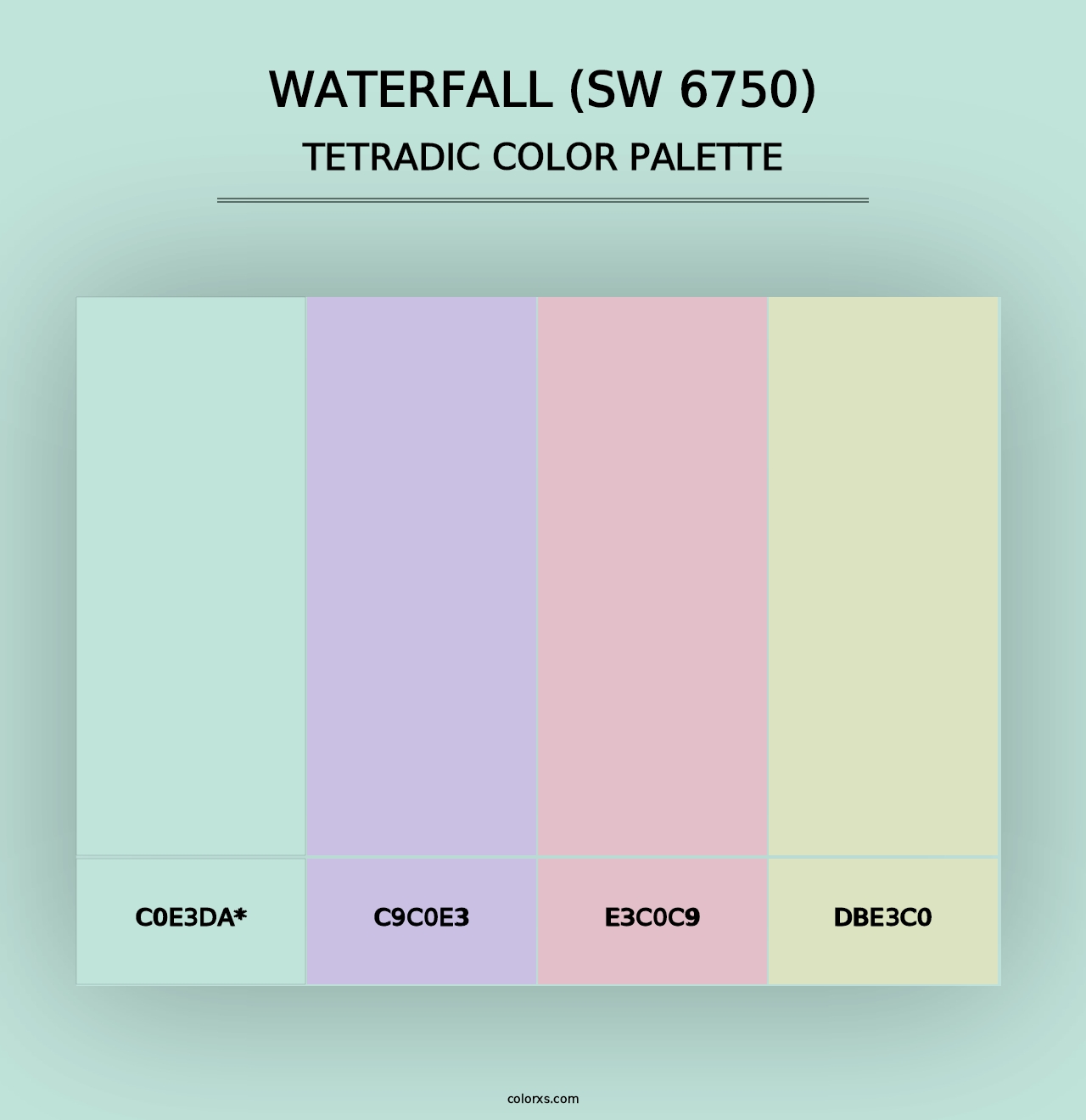 Waterfall (SW 6750) - Tetradic Color Palette