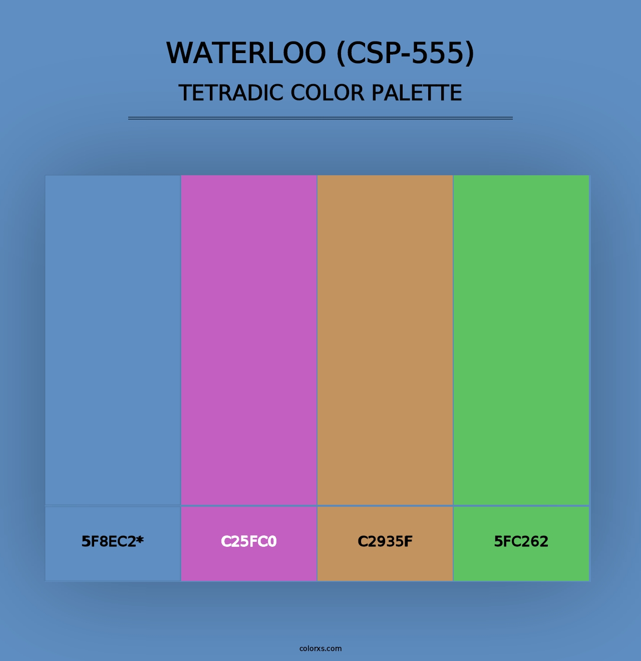 Waterloo (CSP-555) - Tetradic Color Palette