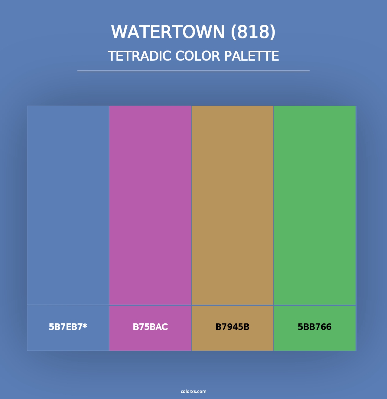 Watertown (818) - Tetradic Color Palette