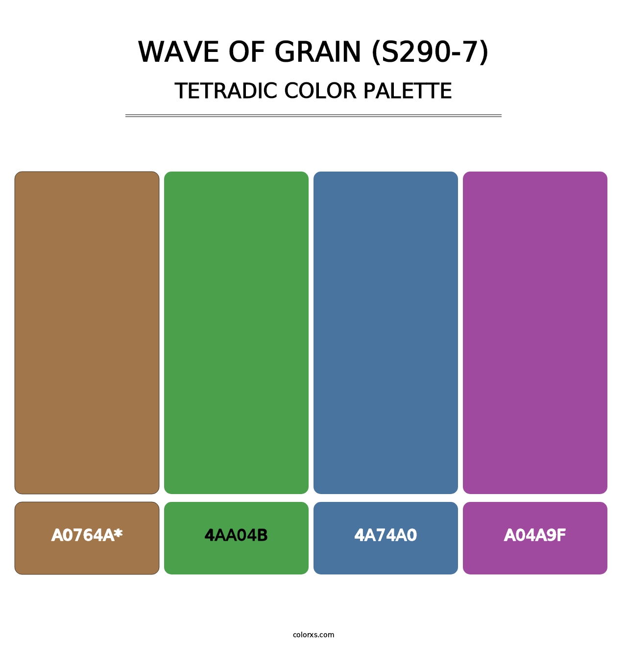 Wave Of Grain (S290-7) - Tetradic Color Palette