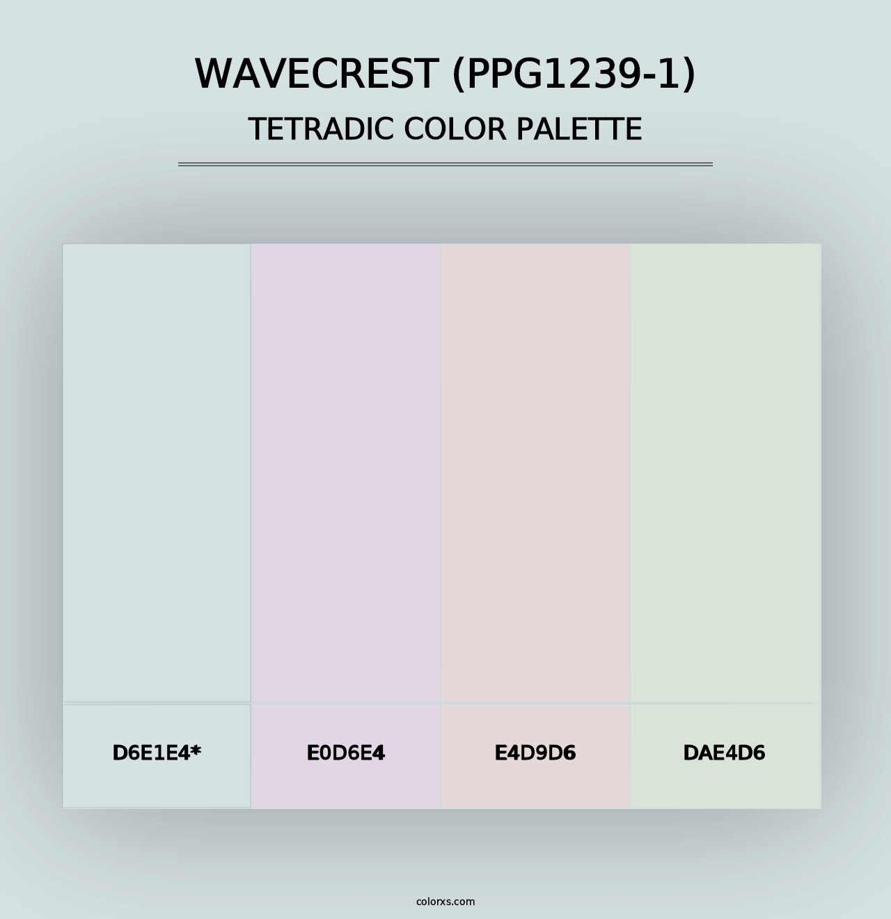 Wavecrest (PPG1239-1) - Tetradic Color Palette