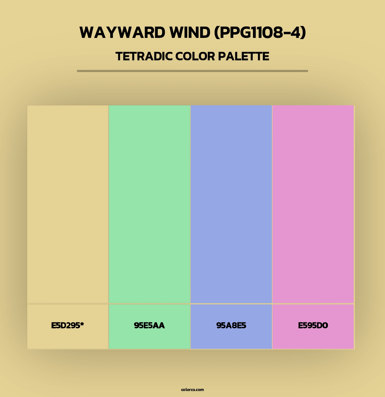 Wayward Wind (PPG1108-4) - Tetradic Color Palette