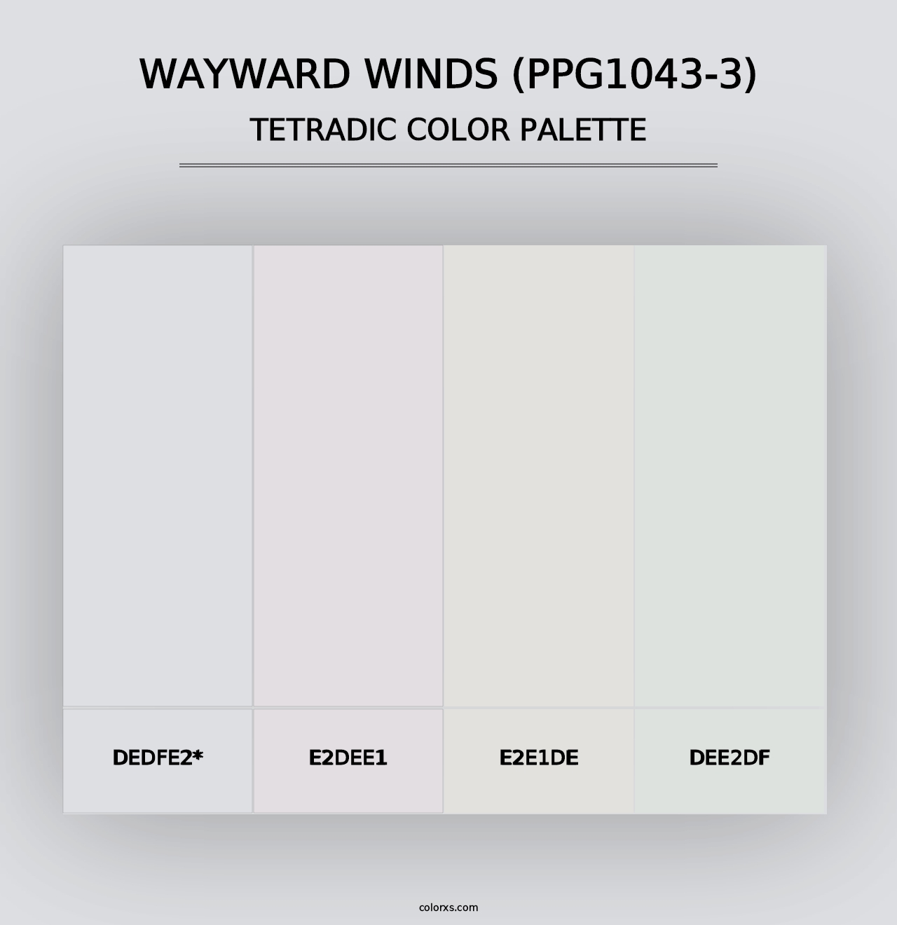 Wayward Winds (PPG1043-3) - Tetradic Color Palette