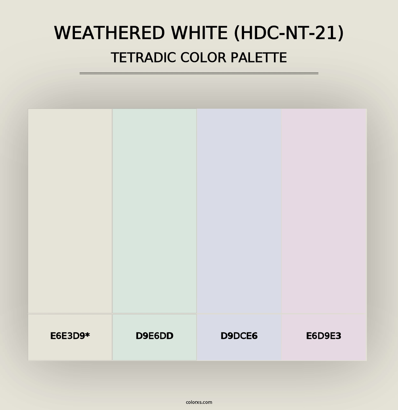 Weathered White (HDC-NT-21) - Tetradic Color Palette