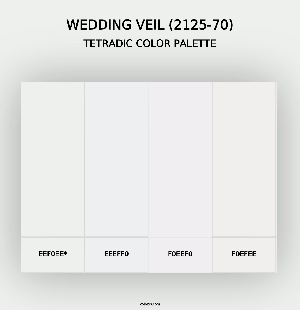 Wedding Veil (2125-70) - Tetradic Color Palette