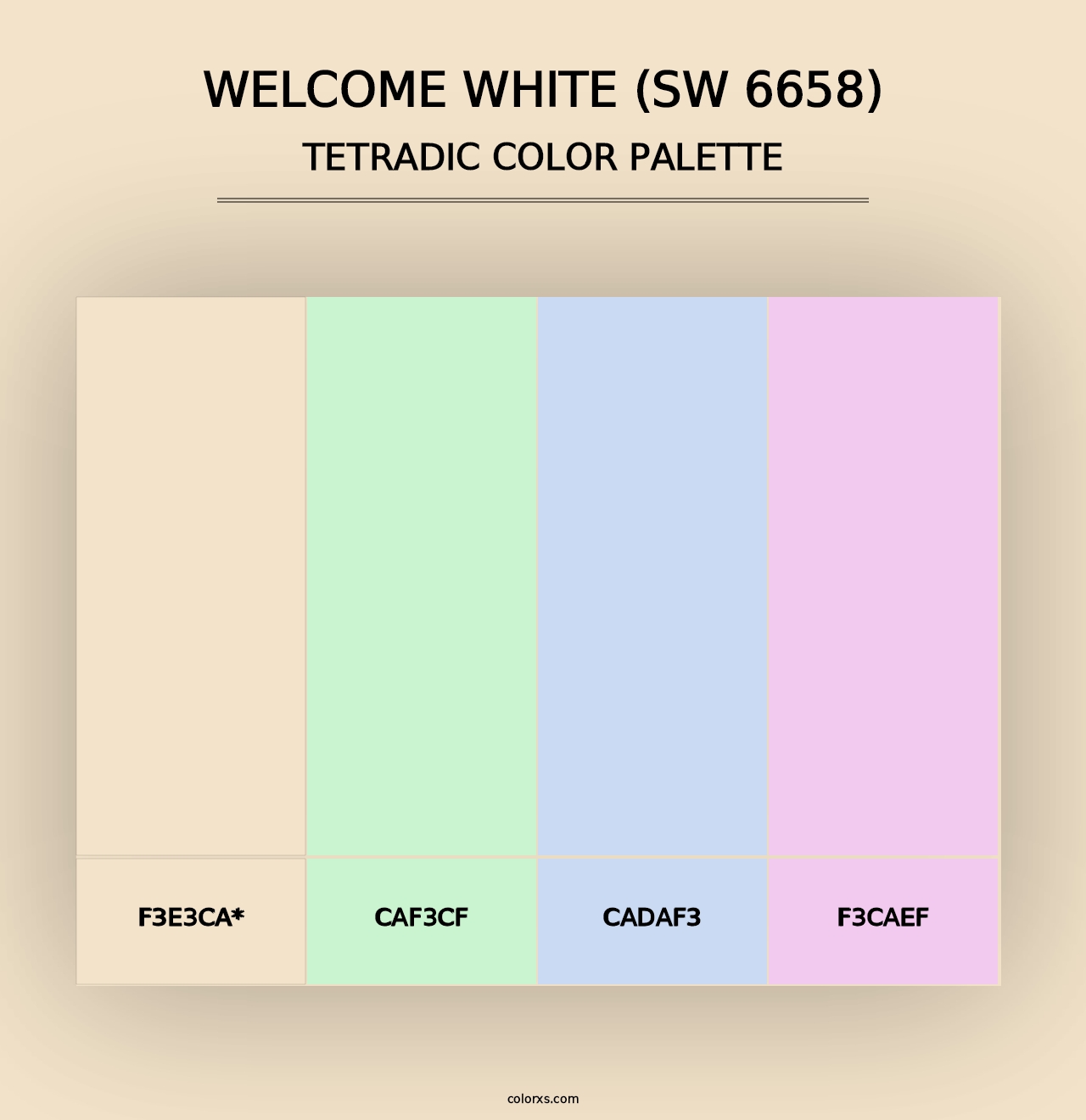 Welcome White (SW 6658) - Tetradic Color Palette