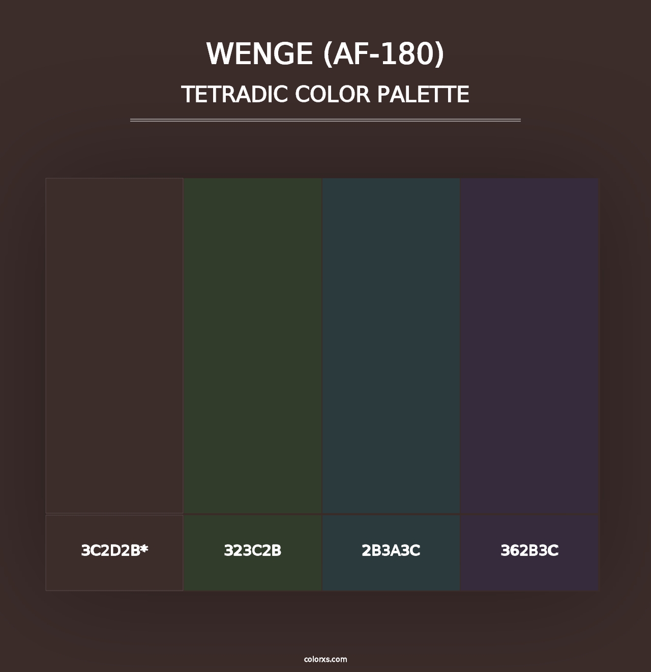 Wenge (AF-180) - Tetradic Color Palette