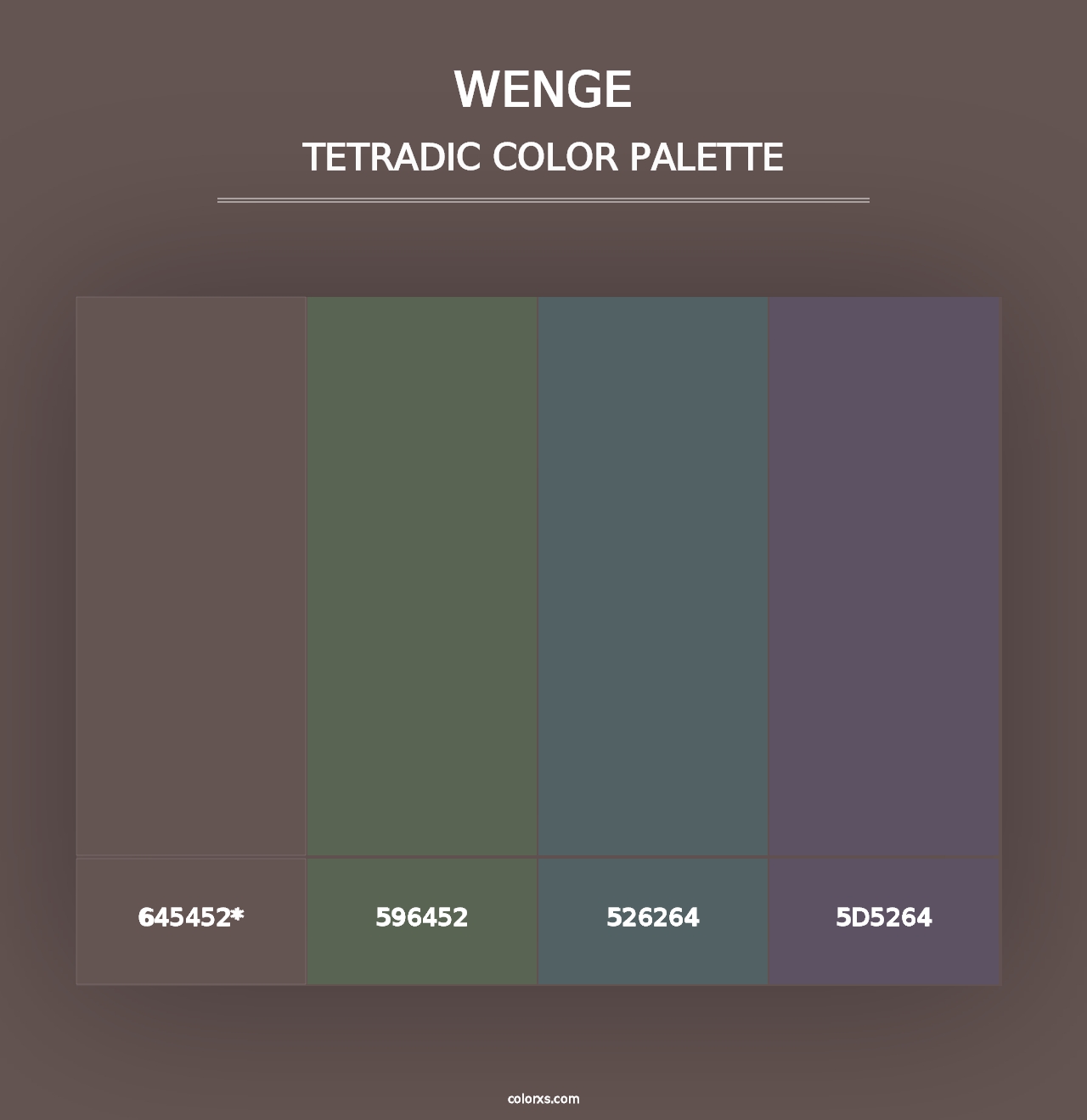 Wenge - Tetradic Color Palette