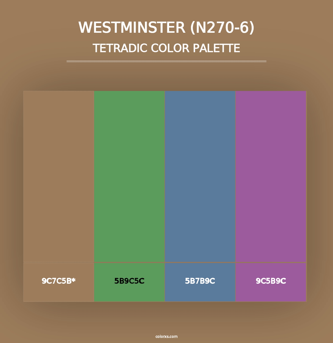 Westminster (N270-6) - Tetradic Color Palette