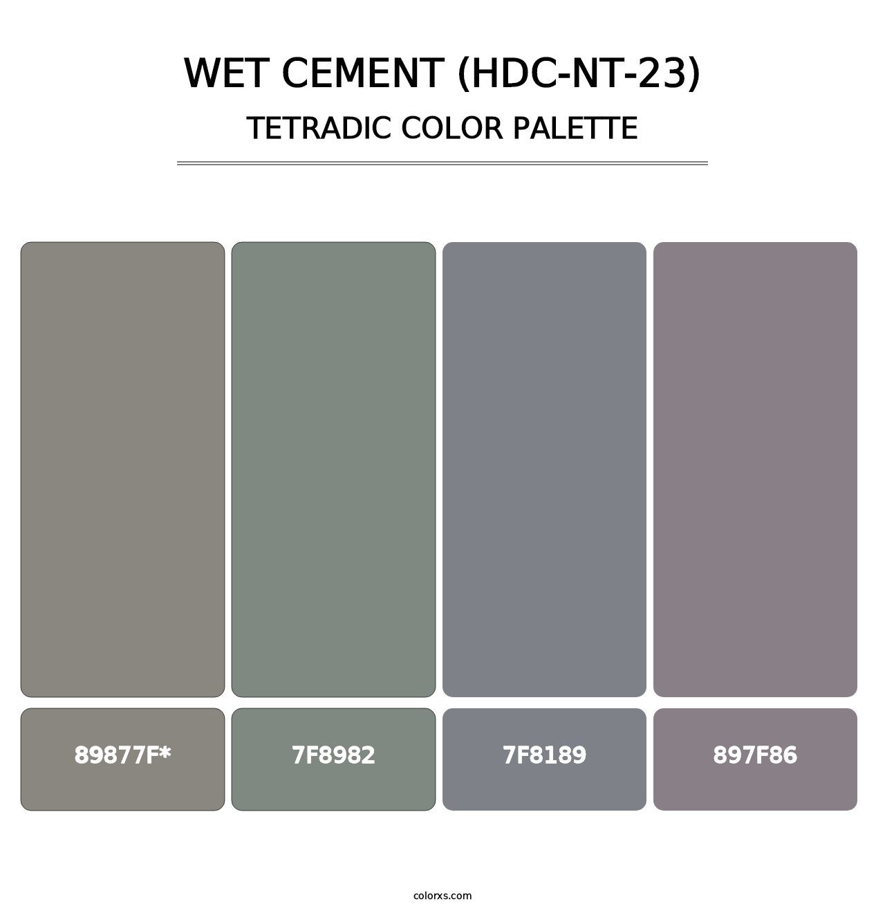 Wet Cement (HDC-NT-23) - Tetradic Color Palette