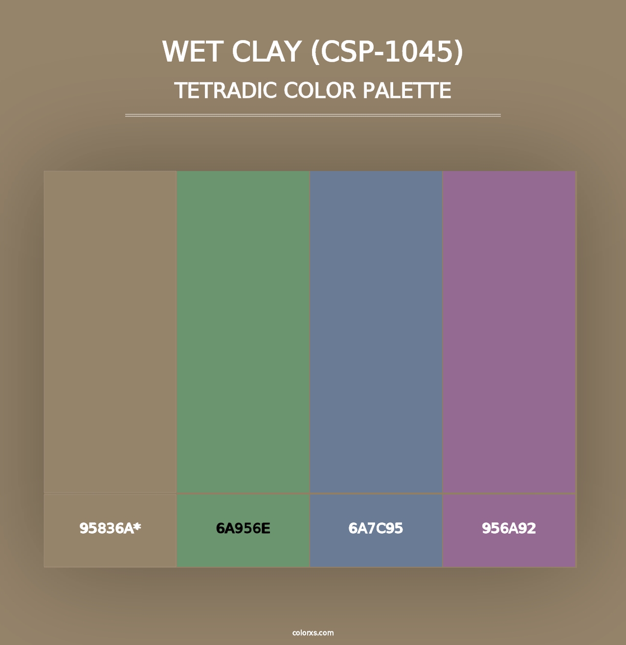 Wet Clay (CSP-1045) - Tetradic Color Palette