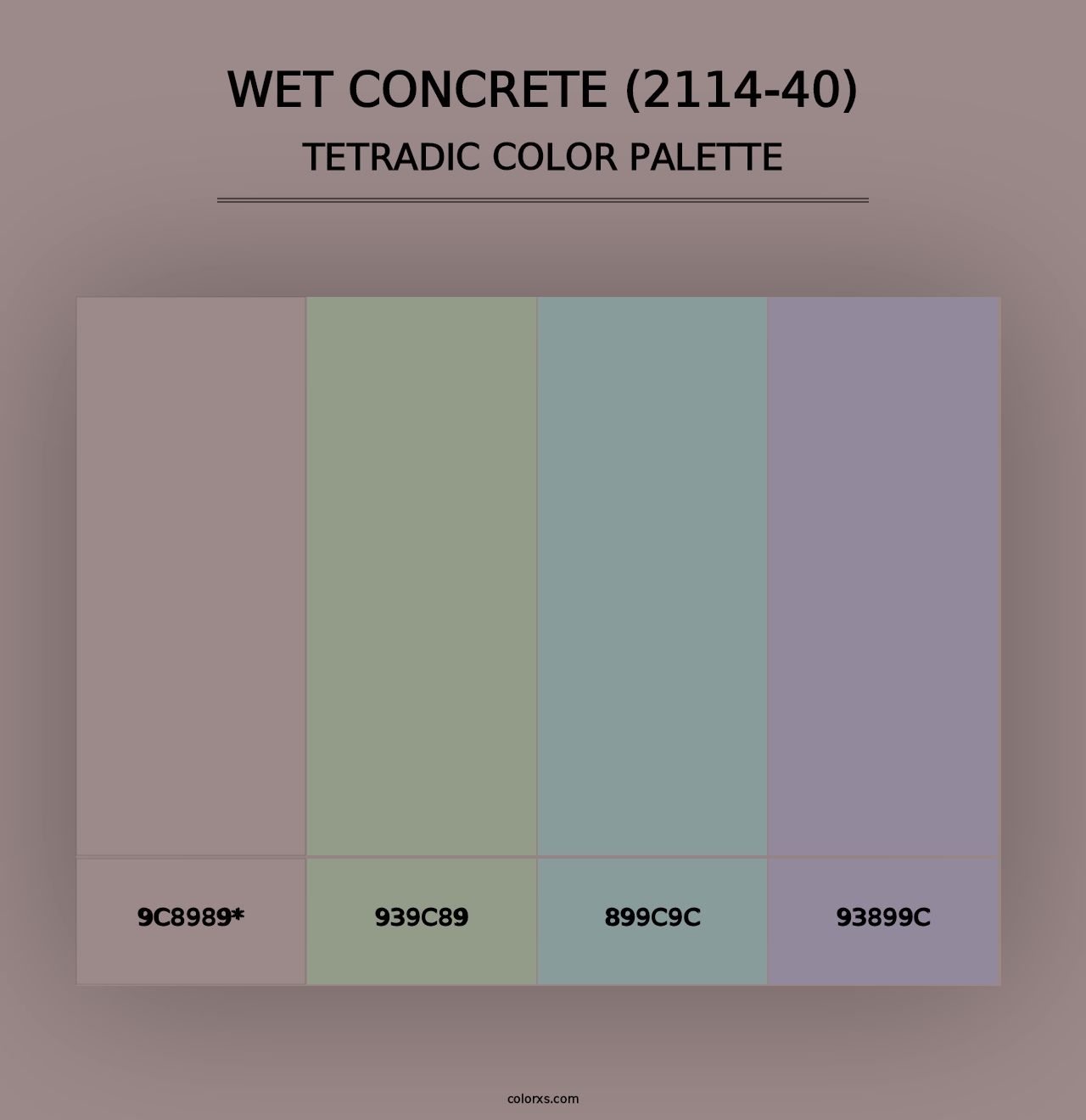 Wet Concrete (2114-40) - Tetradic Color Palette