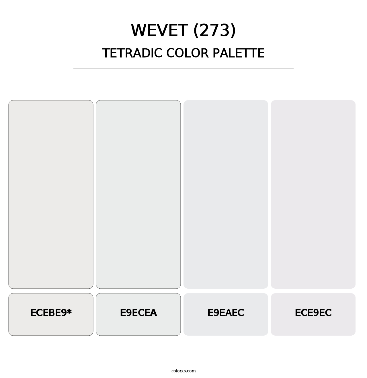 Wevet (273) - Tetradic Color Palette