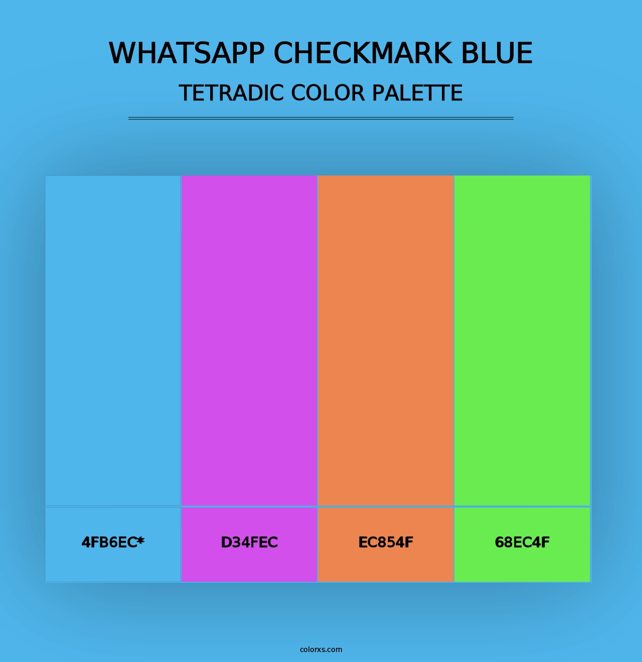 WhatsApp Checkmark Blue - Tetradic Color Palette