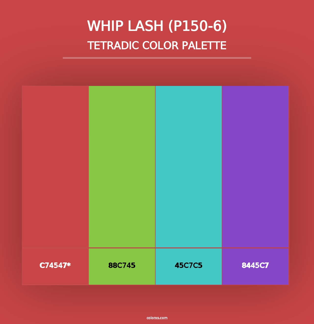 Whip Lash (P150-6) - Tetradic Color Palette