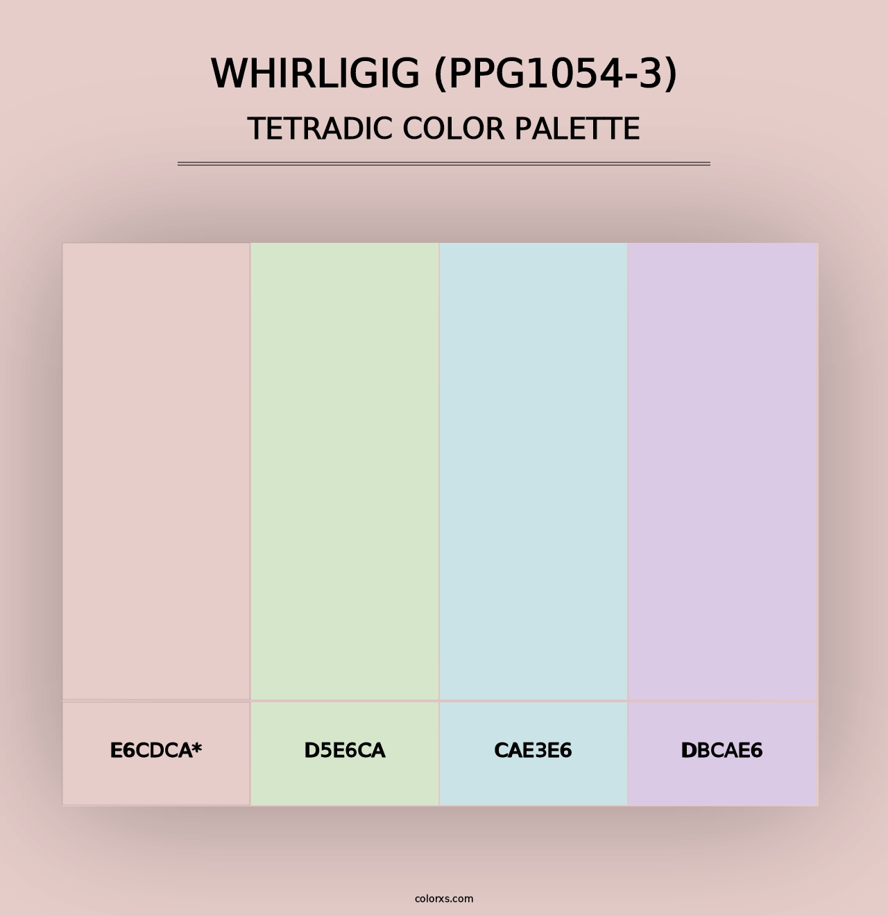 Whirligig (PPG1054-3) - Tetradic Color Palette