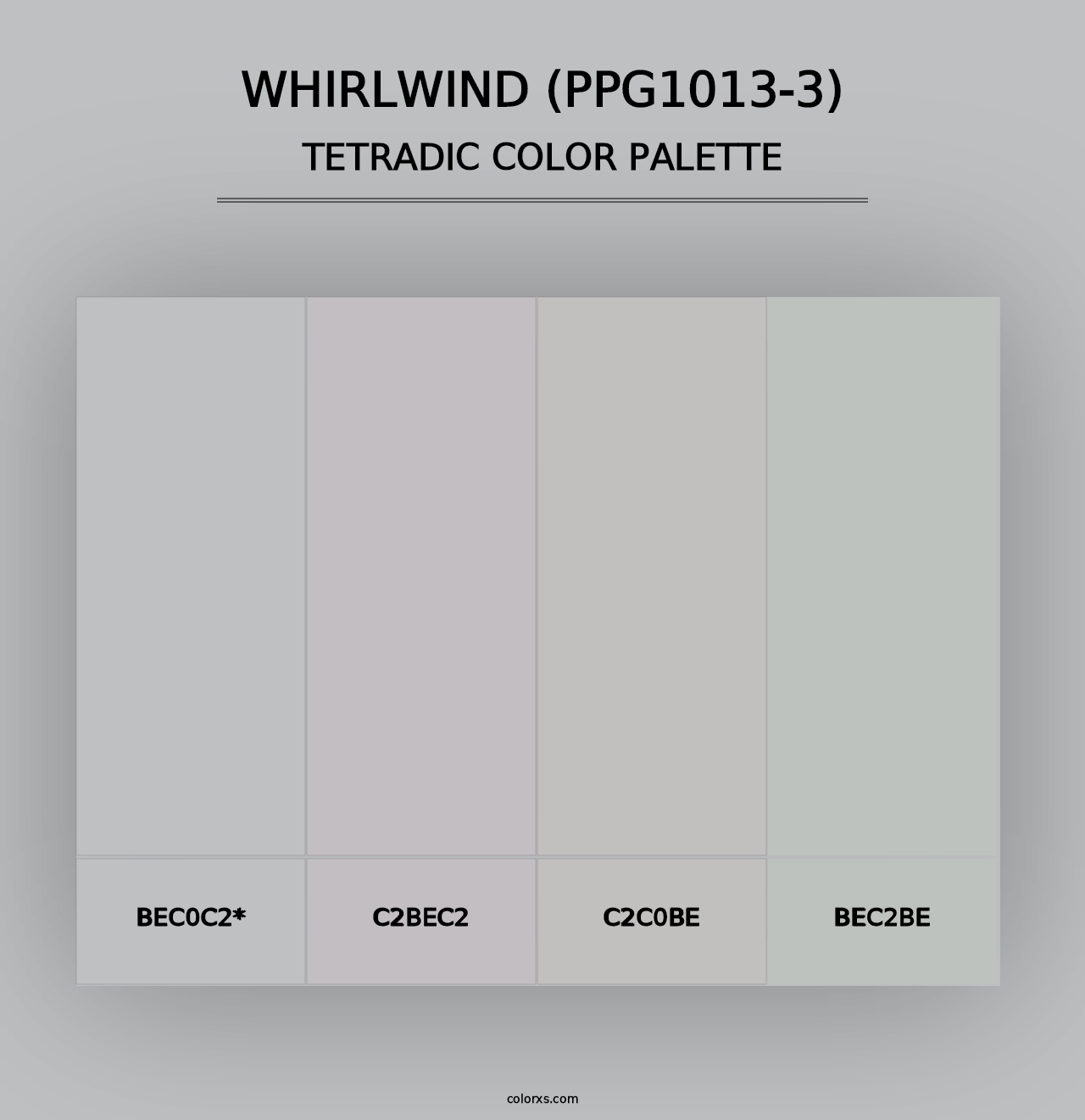 Whirlwind (PPG1013-3) - Tetradic Color Palette