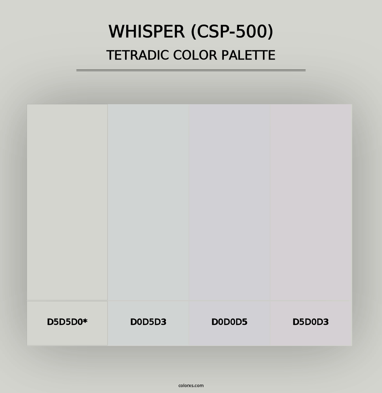 Whisper (CSP-500) - Tetradic Color Palette