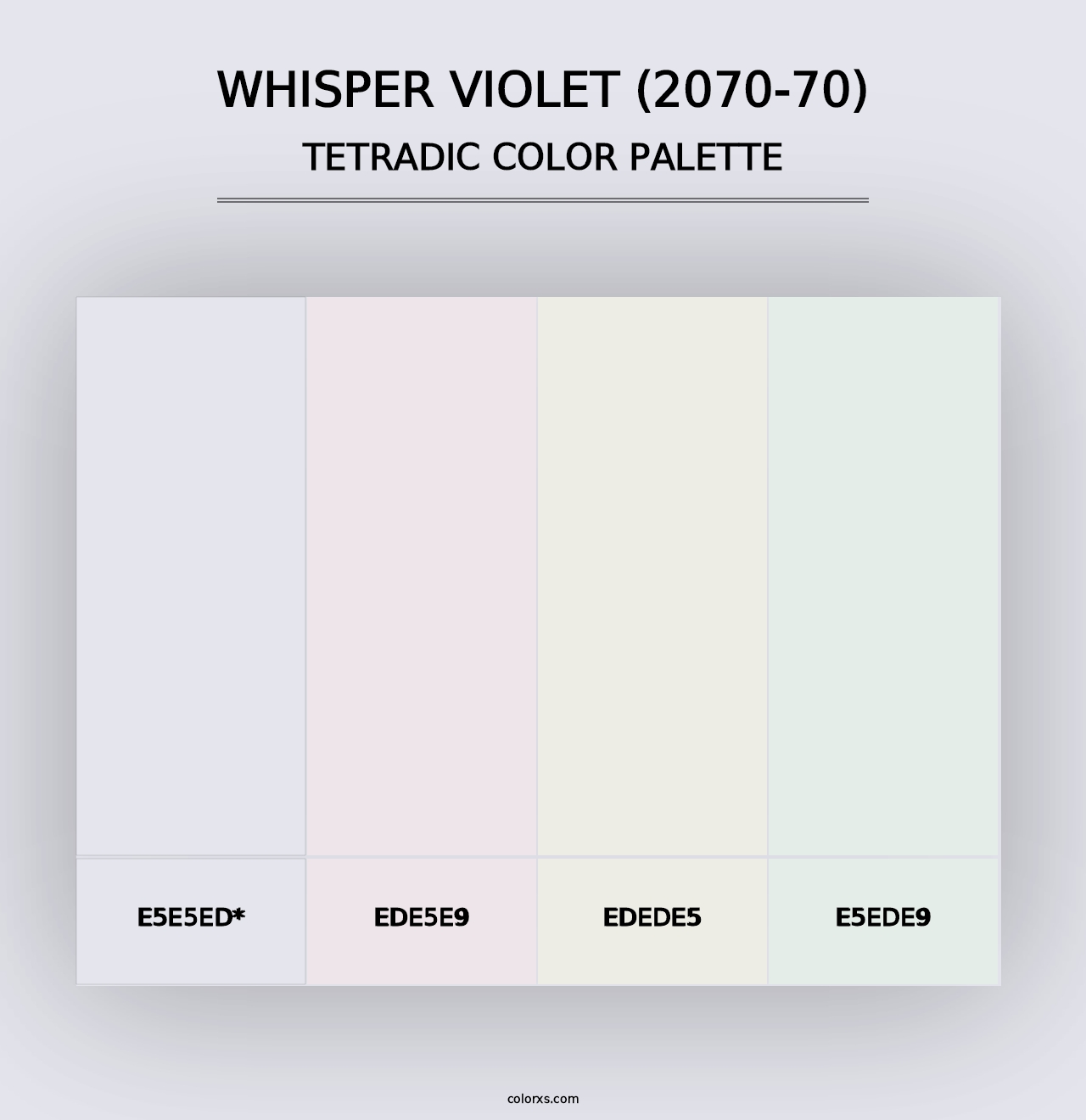 Whisper Violet (2070-70) - Tetradic Color Palette