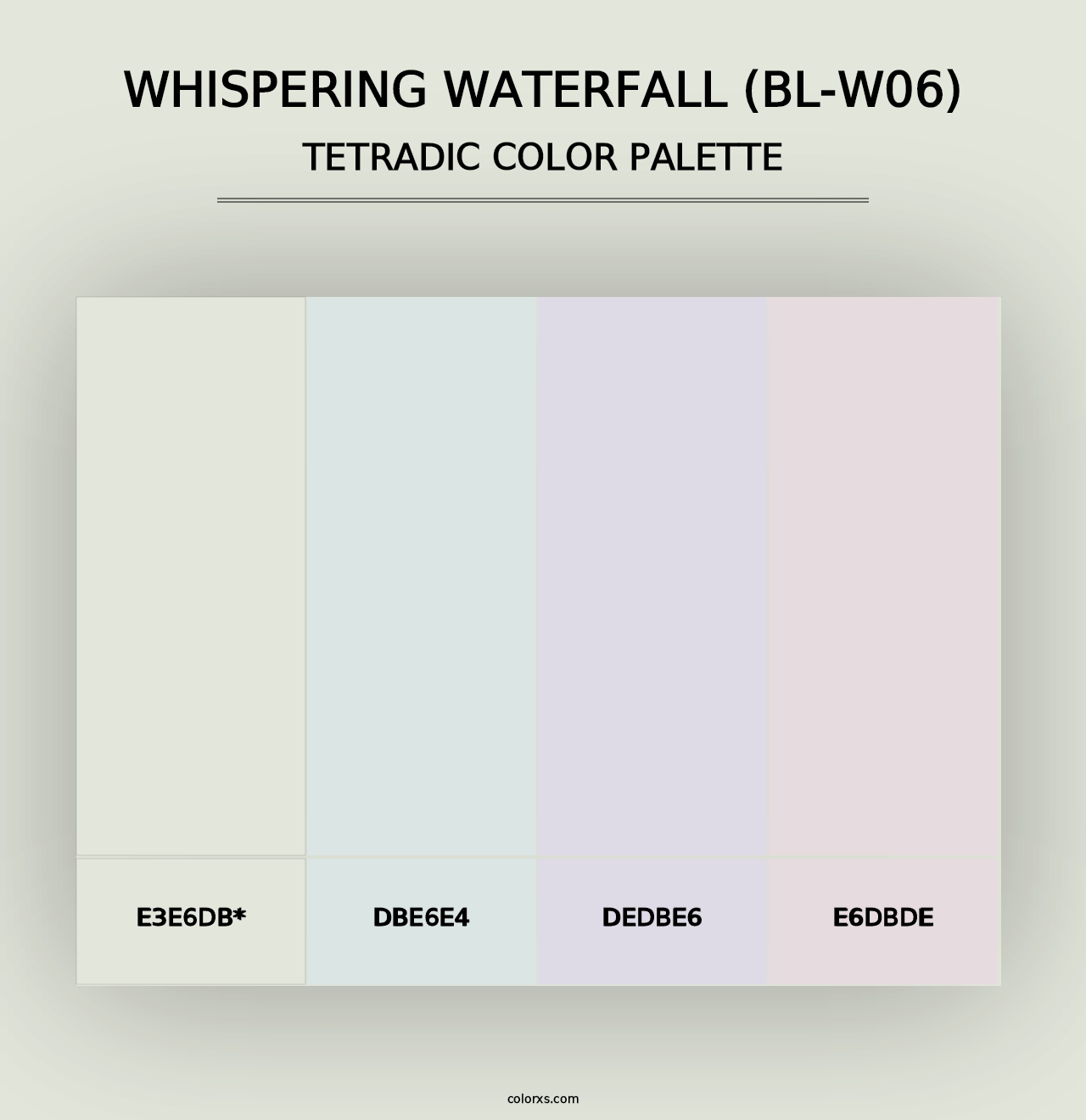 Whispering Waterfall (BL-W06) - Tetradic Color Palette