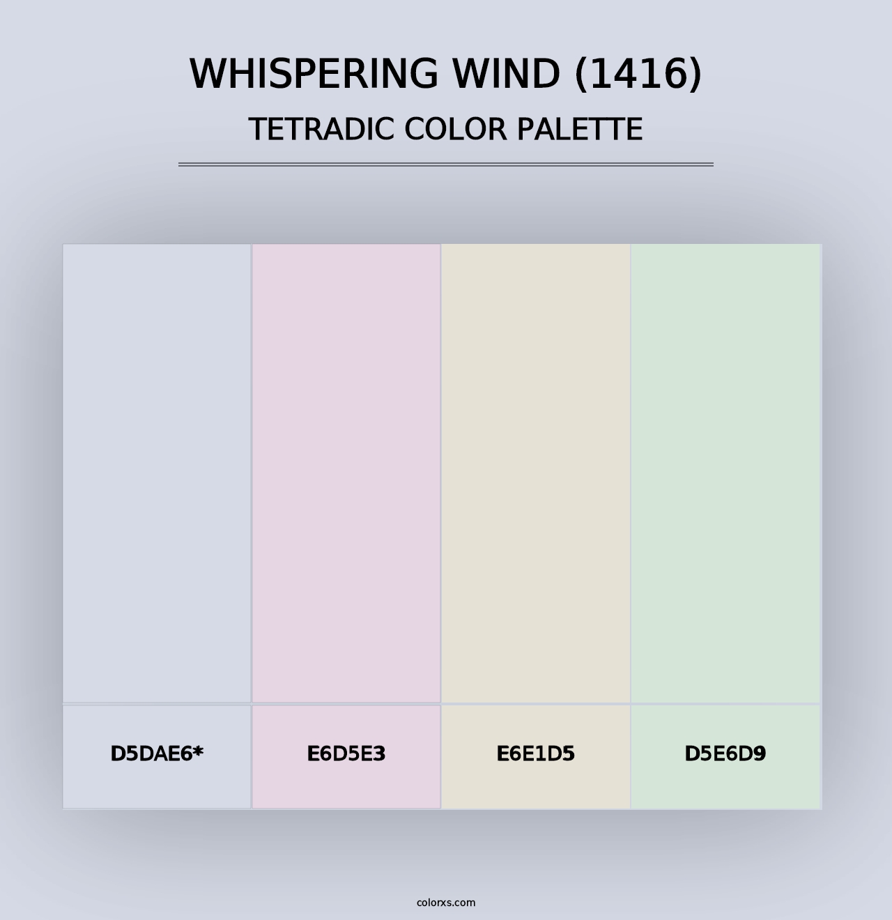 Whispering Wind (1416) - Tetradic Color Palette