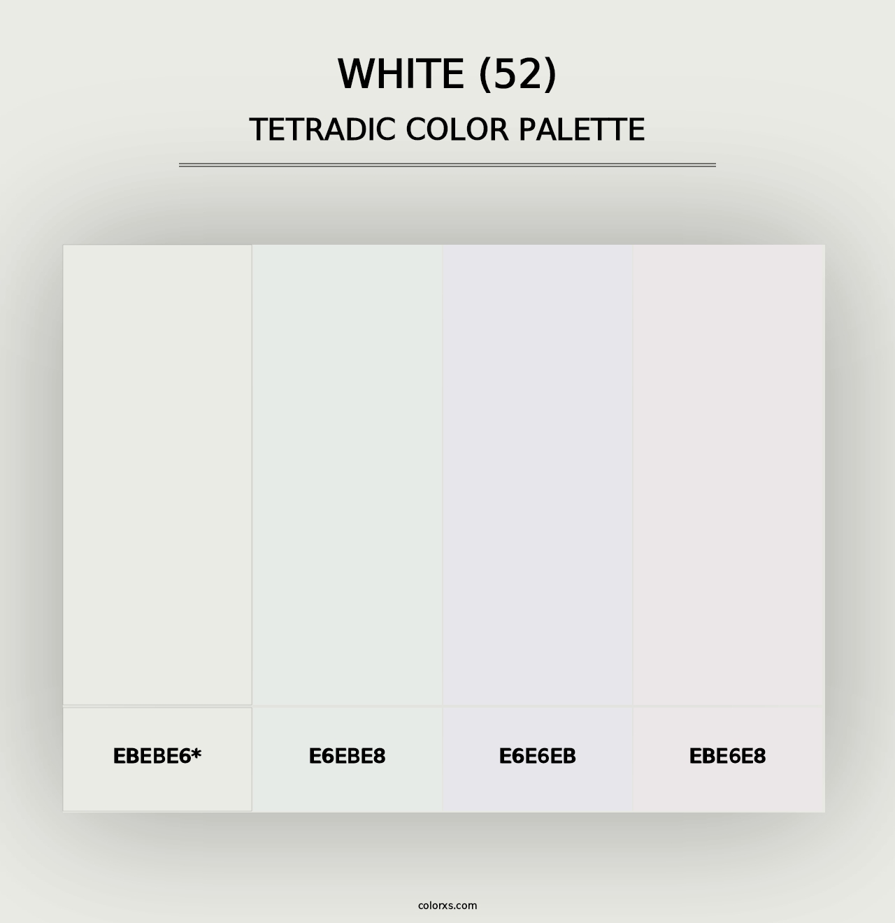 White (52) - Tetradic Color Palette