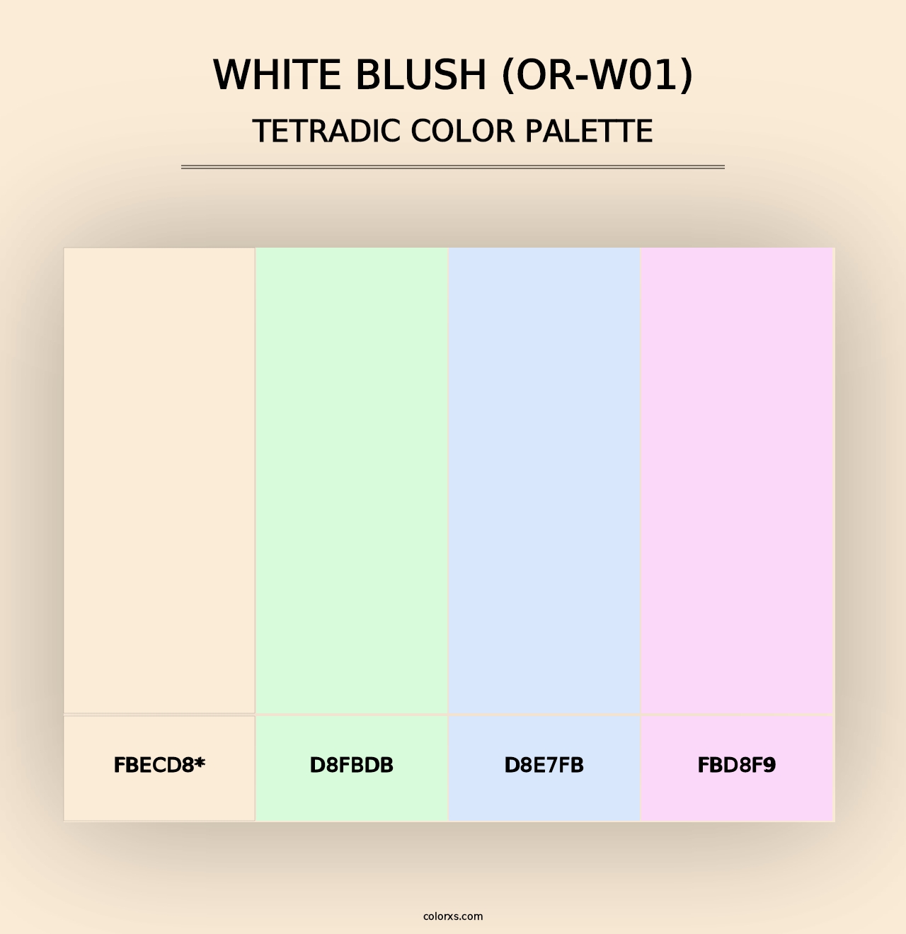 White Blush (OR-W01) - Tetradic Color Palette